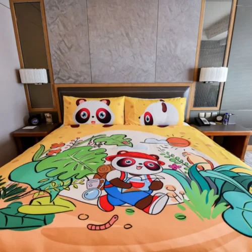 Jiabao Panda Childlike Theme Deluxe Double Bed Room